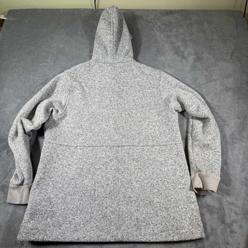 Patagonia Better Sweater Hooded Coat Women's L Gray Birch White Excellent 25850 - Picture 5 of 14